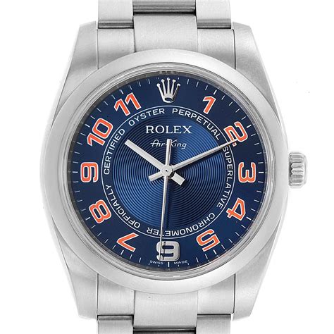 rolex airking blu|rolex air king blue face.